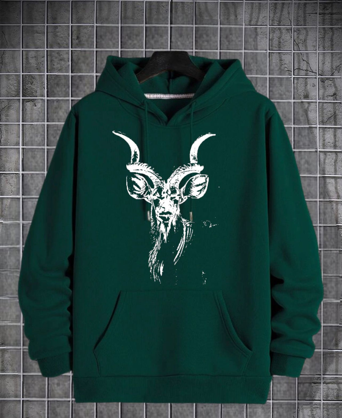 Markhor Printed Fleece Full Sleeves Pull Over Hoodie For Men & Boys - HB INDUSTRIES - Hoodie & Sweatshirt - 