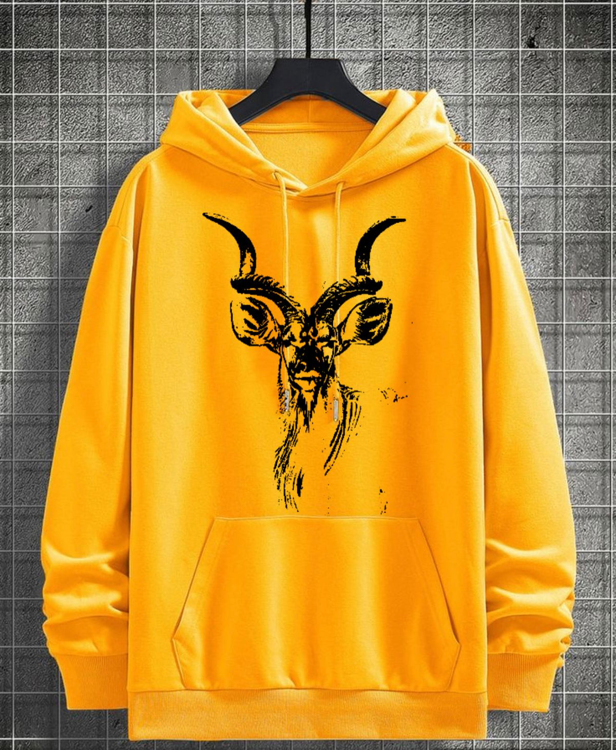 Markhor Printed Fleece Full Sleeves Pull Over Hoodie For Men & Boys - HB INDUSTRIES - Hoodie & Sweatshirt - 