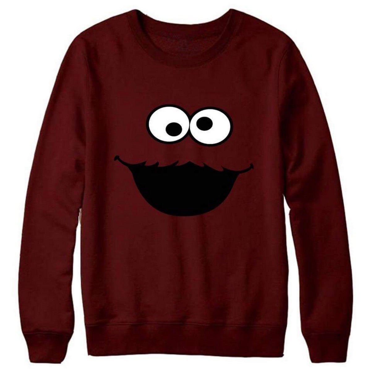Maroon Cookie Fleece Full Sleeves Pull Over Sweatshirt For Women - HB INDUSTRIES - Hoodies & Sweatshirts - 