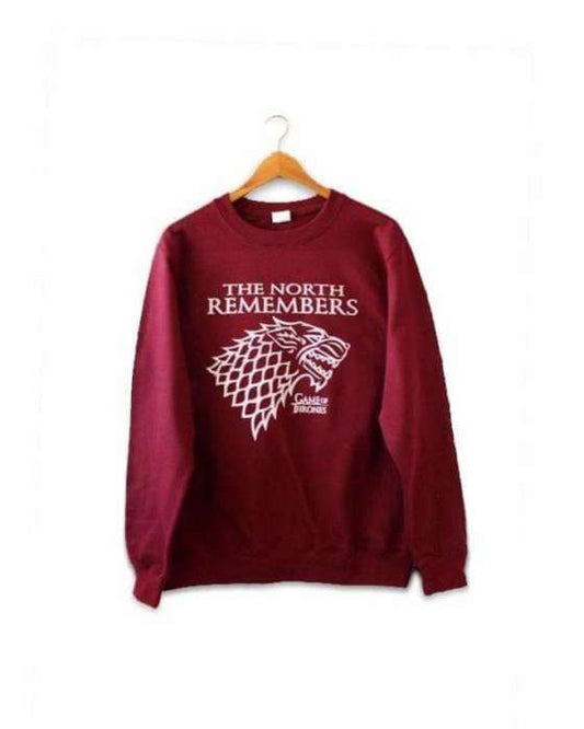 Maroon Game Of Thrones Printed Sweat Shirt For Women - HB INDUSTRIES - Hoodies & Sweatshirts - 