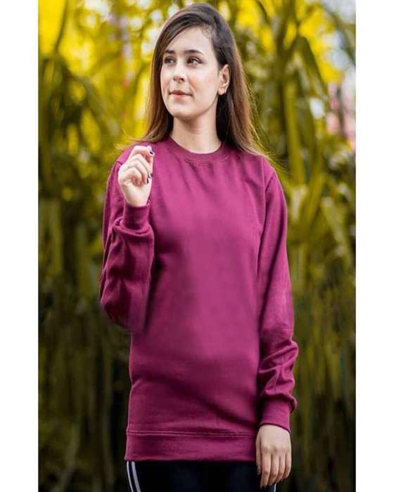 Maroon Sweat Shirt For womens - HB INDUSTRIES - Hoodies & Sweatshirts - 