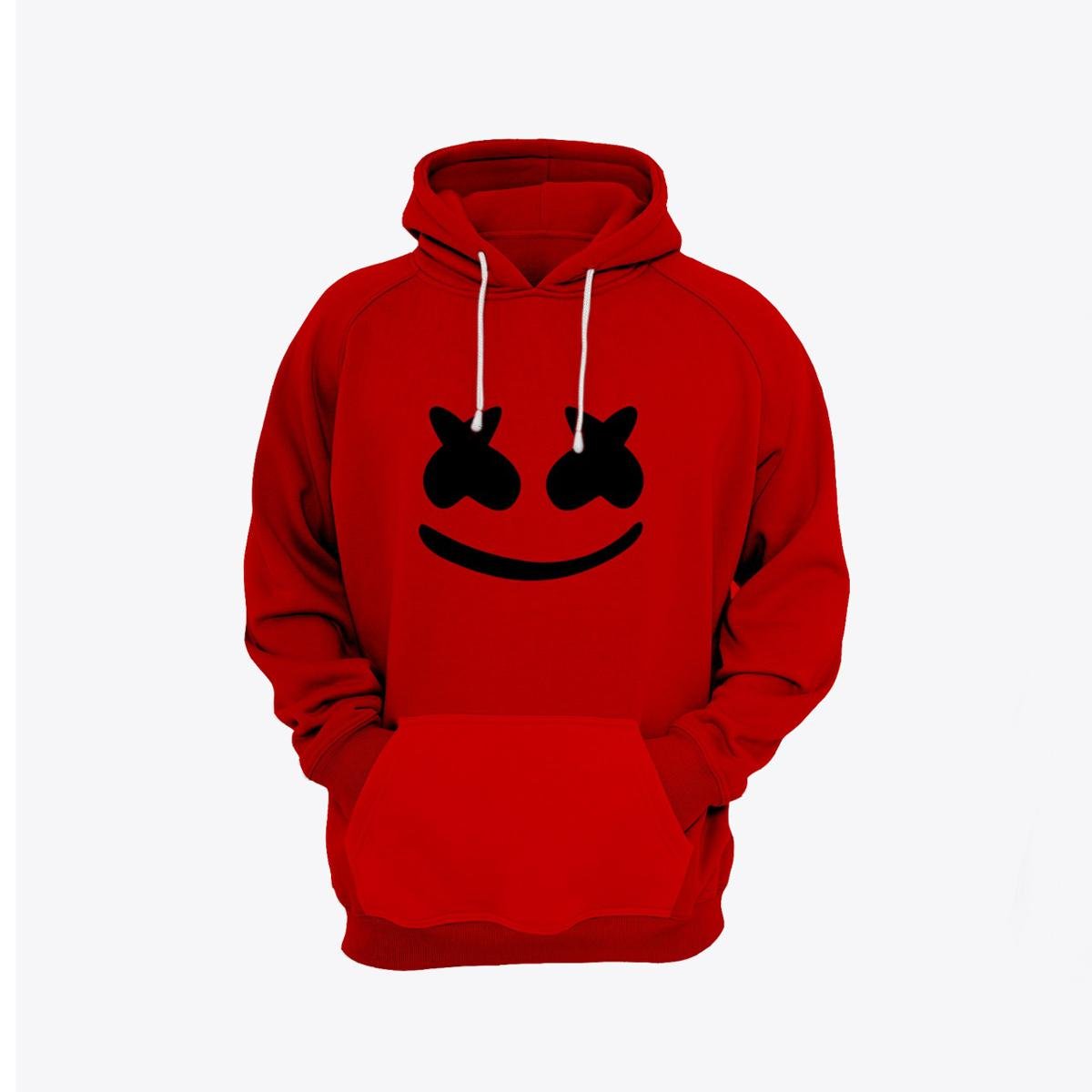 Marshmellow Printed Fleece Full Sleeves Pull Over Hoodie For Men And Women - HB INDUSTRIES - Hoodies & Sweatshirts - 