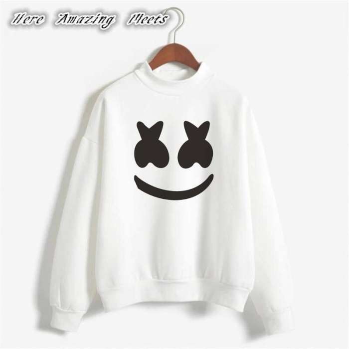 Marshmellow Printed Fleece winter sweatshrit for womens - HB INDUSTRIES - Hoodies & Sweatshirts - 