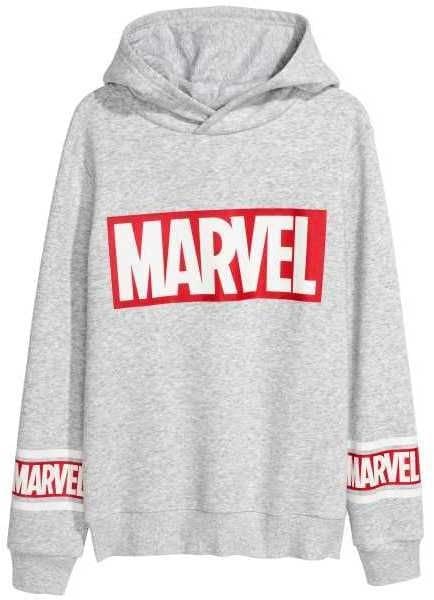 Marvel Grey Fleece Full Sleeves Pull Over Hoodie For Men - HB INDUSTRIES - Hoodie & Sweatshirt - 