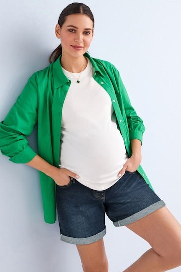 Maternity Mom Style Shorts - HB INDUSTRIES - Shorts & Skirts - 