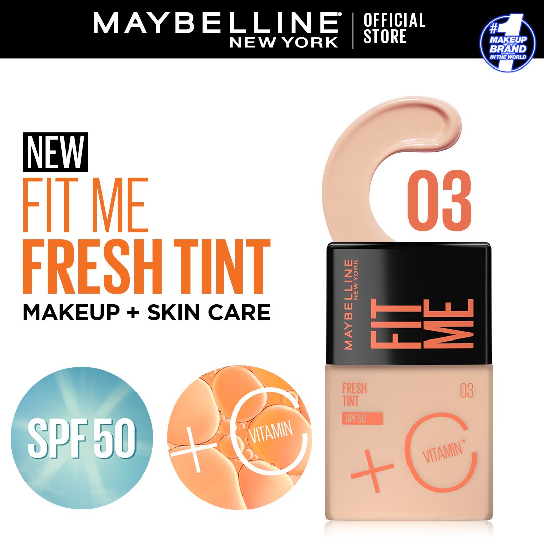 Maybelline Fit Me Fresh Tint Vit C + Spf 50 - 30Ml Shade 03 - HB INDUSTRIES - Face - 