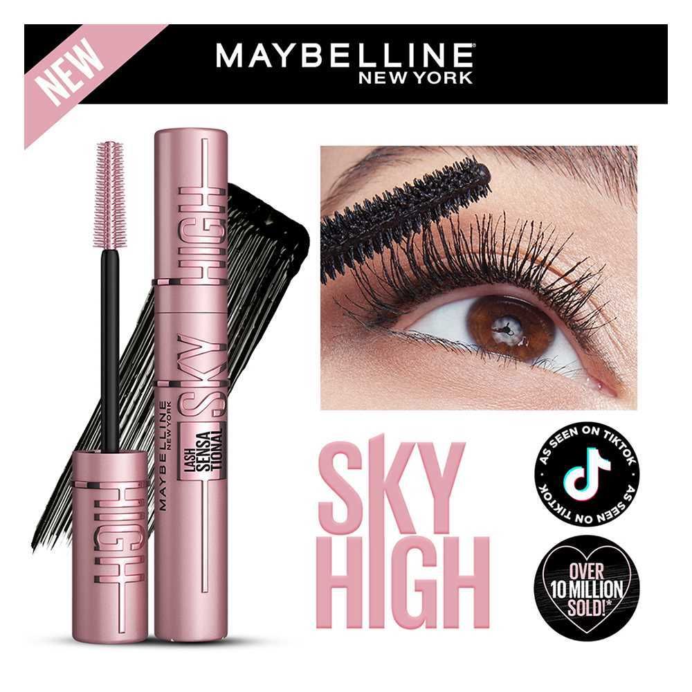 Maybelline Lash Sensational Sky High Waterproof Mascara, 02, Very Black, 6ml - HB INDUSTRIES - Eyes - 