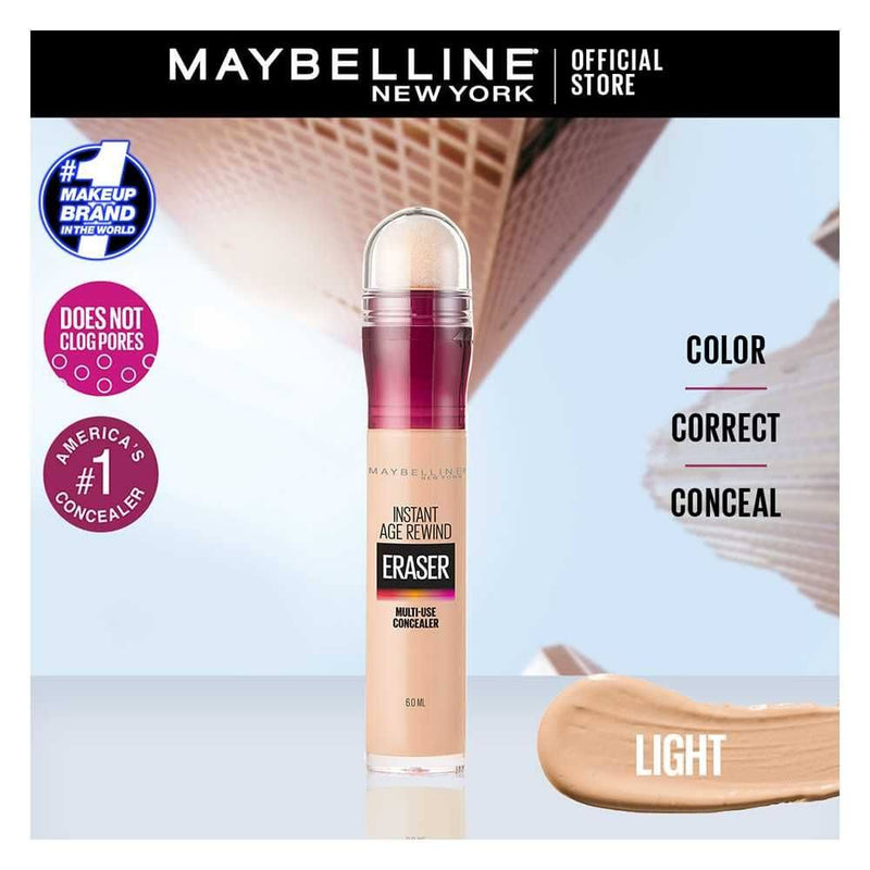 Maybelline New York Instant Age Rewind Eraser Dark Circles Concealer, 120 Light - HB INDUSTRIES - Eyes - 