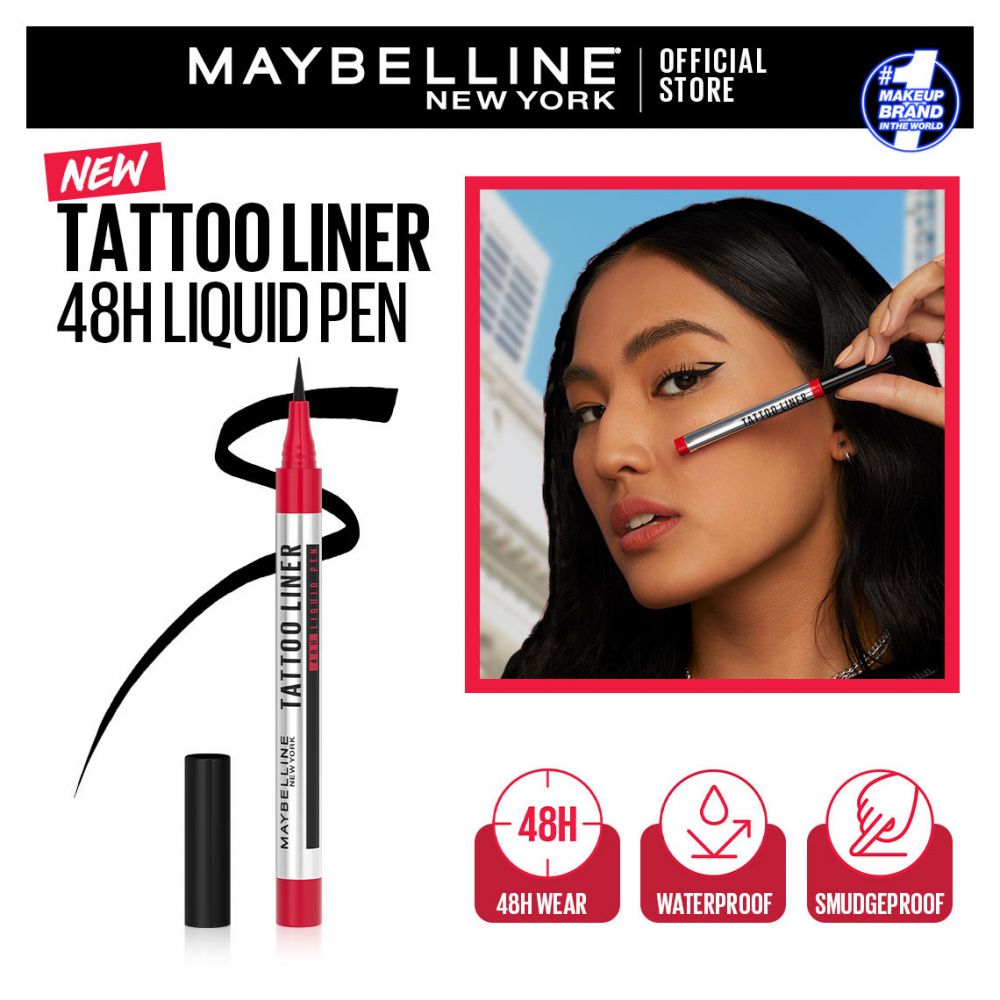 Maybelline New York Tattoo Liner 48H Liquid Pen - HB INDUSTRIES - Eyes - 