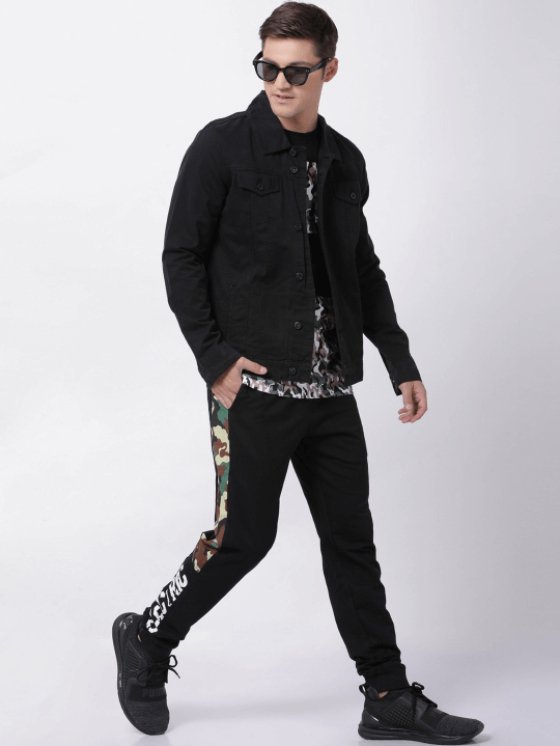 Mens Denim Jacket Black - HB INDUSTRIES - Denim Jacket - 