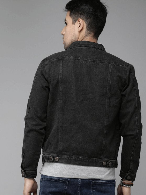 Mens Denim Jacket Black - HB INDUSTRIES - Denim Jacket - 