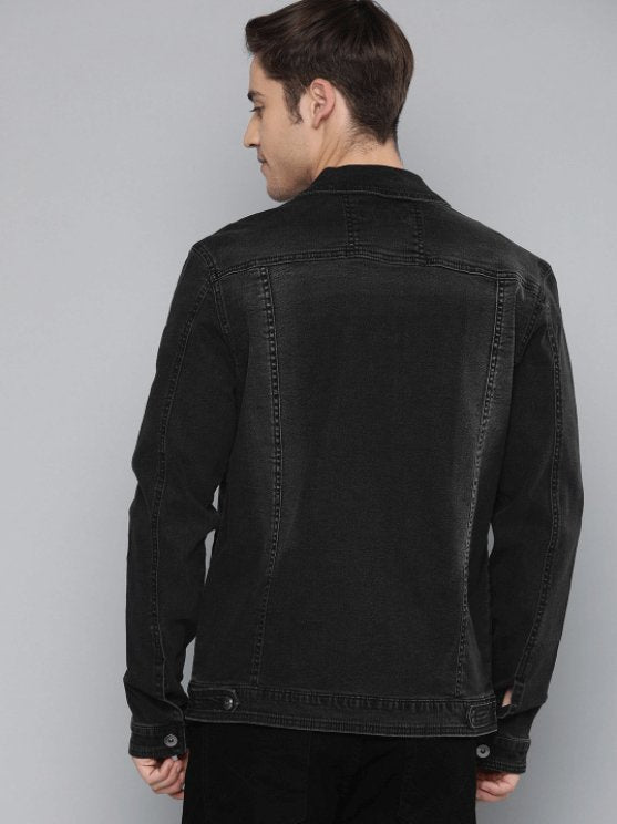 Mens Denim Jacket Black - HB INDUSTRIES - Denim Jacket - 