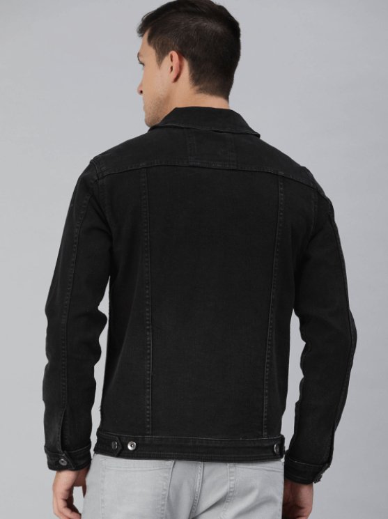 Mens Denim Jacket Black - HB INDUSTRIES - Denim Jacket - 