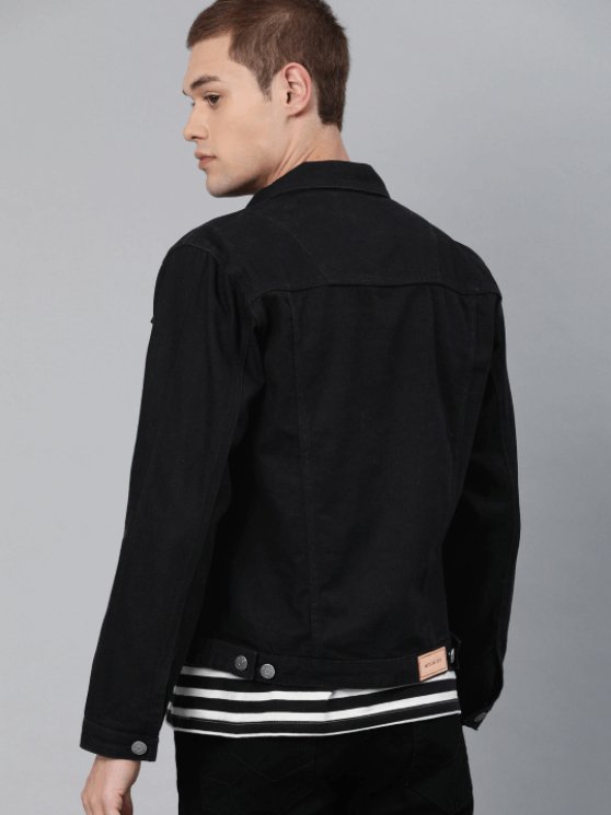 Mens Denim Jacket Black - HB INDUSTRIES - Denim Jacket - 