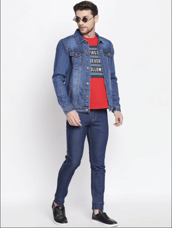 Mens Denim Jacket Blue - HB INDUSTRIES - Denim Jacket - 