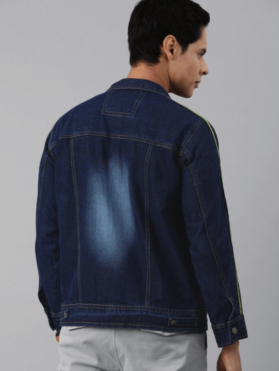Mens Denim Jacket Dark Blue - HB INDUSTRIES - Denim Jacket - 