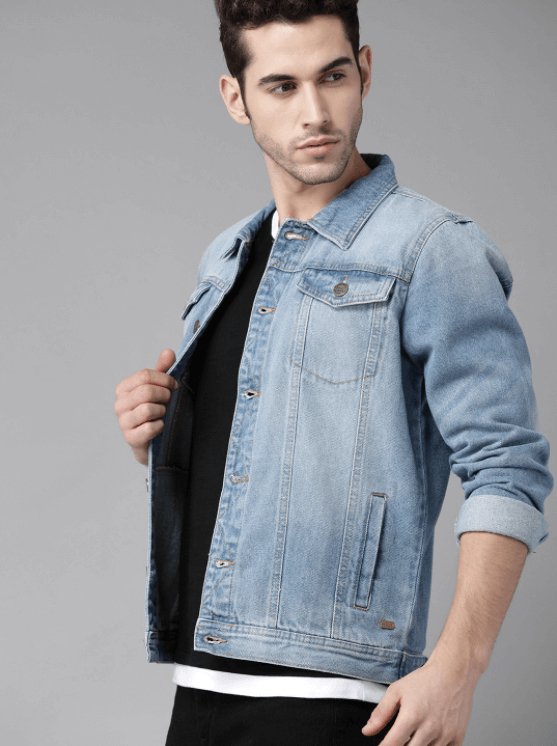Mens Denim Jacket Light Blue - HB INDUSTRIES - Denim Jacket - 