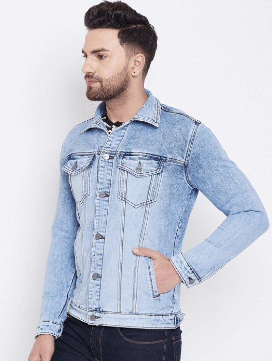 Mens Denim Jacket Light Blue - HB INDUSTRIES - Denim Jacket - 