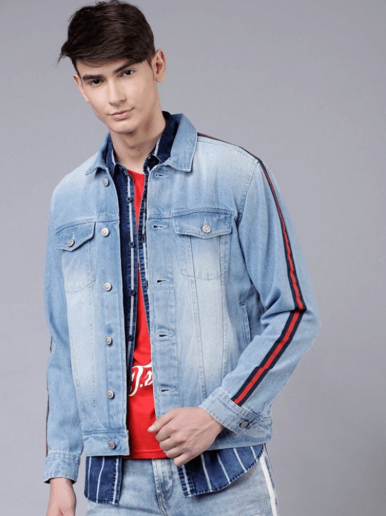 Light wash mens denim jacket best sale