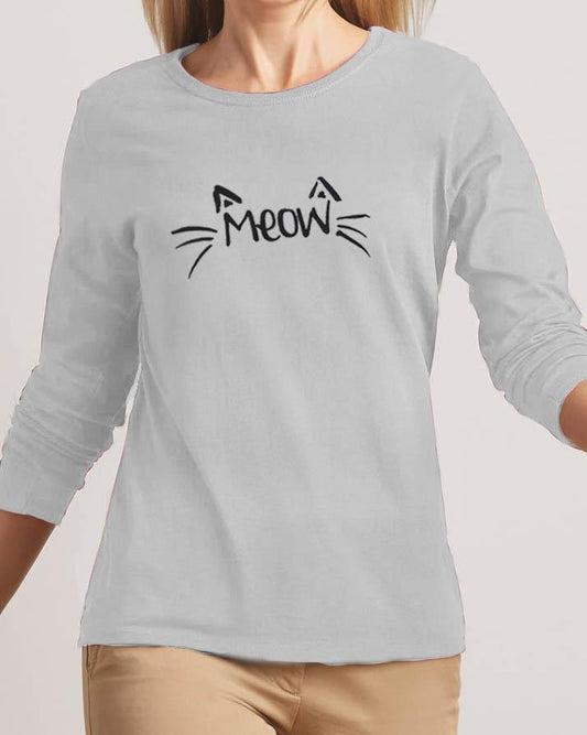 Meow New Fashion Grey High Printed Design High Quality T - shirt - HB INDUSTRIES - Tops & T - Shirts - 