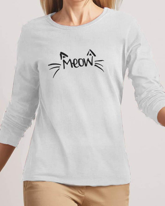 Meow New Fashion White High Graphic Excellent Quality T - shirt - HB INDUSTRIES - Tops & T - Shirts - 