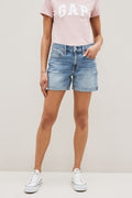 Mid Rise Girlfriend Shorts