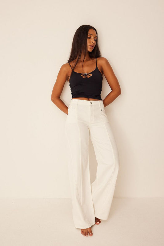 Mid Rise Straight Denim For Womens - HB INDUSTRIES - Jeans - 