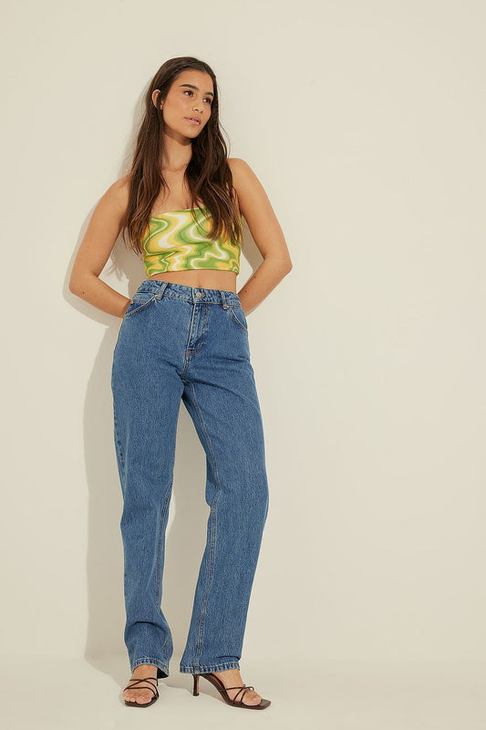 Mid Rise Straight Jeans For Womens - HB INDUSTRIES - Jeans - 