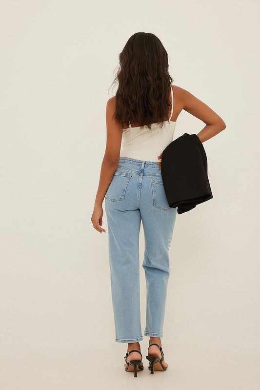Mid Waist Slim Leg Jeans For Womens - HB INDUSTRIES - Jeans - 