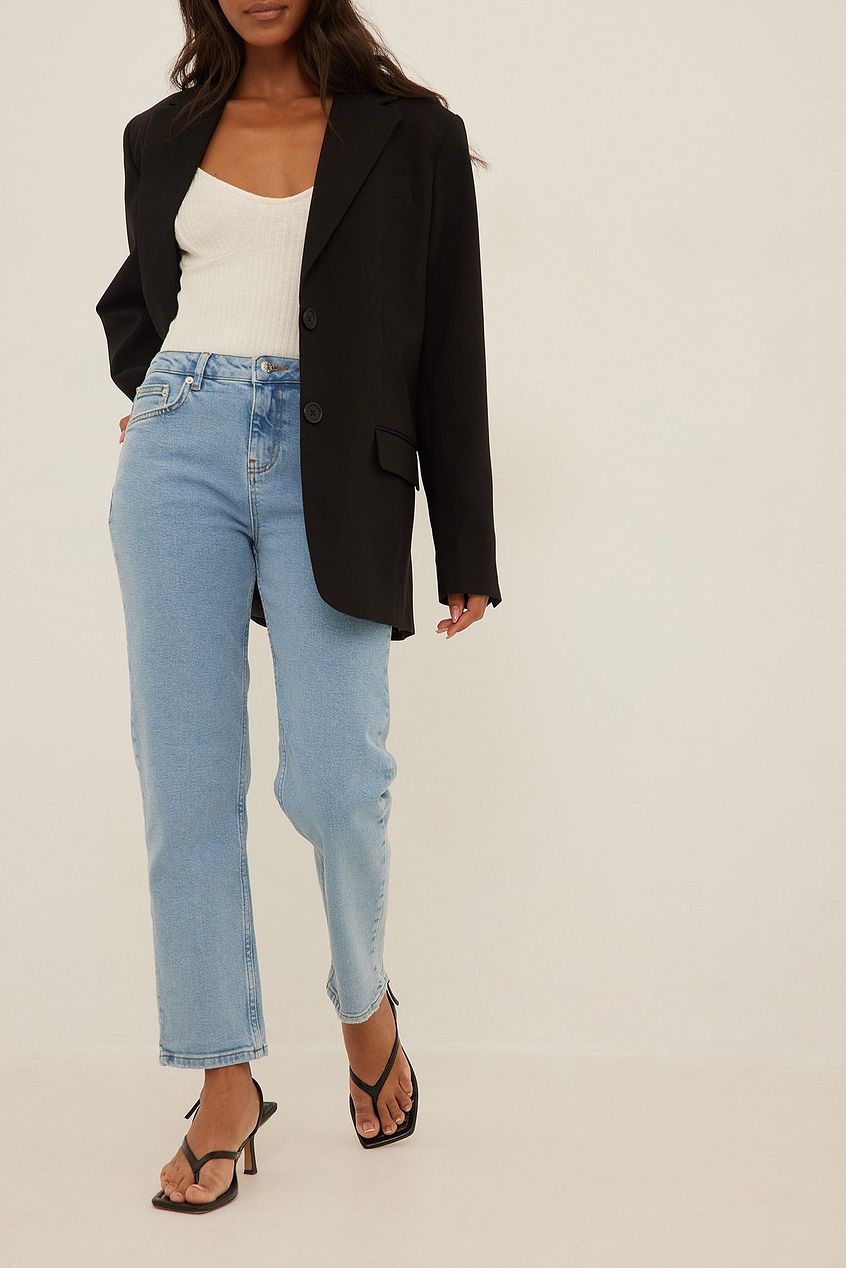 Mid Waist Slim Leg Jeans For Womens - HB INDUSTRIES - Jeans - 