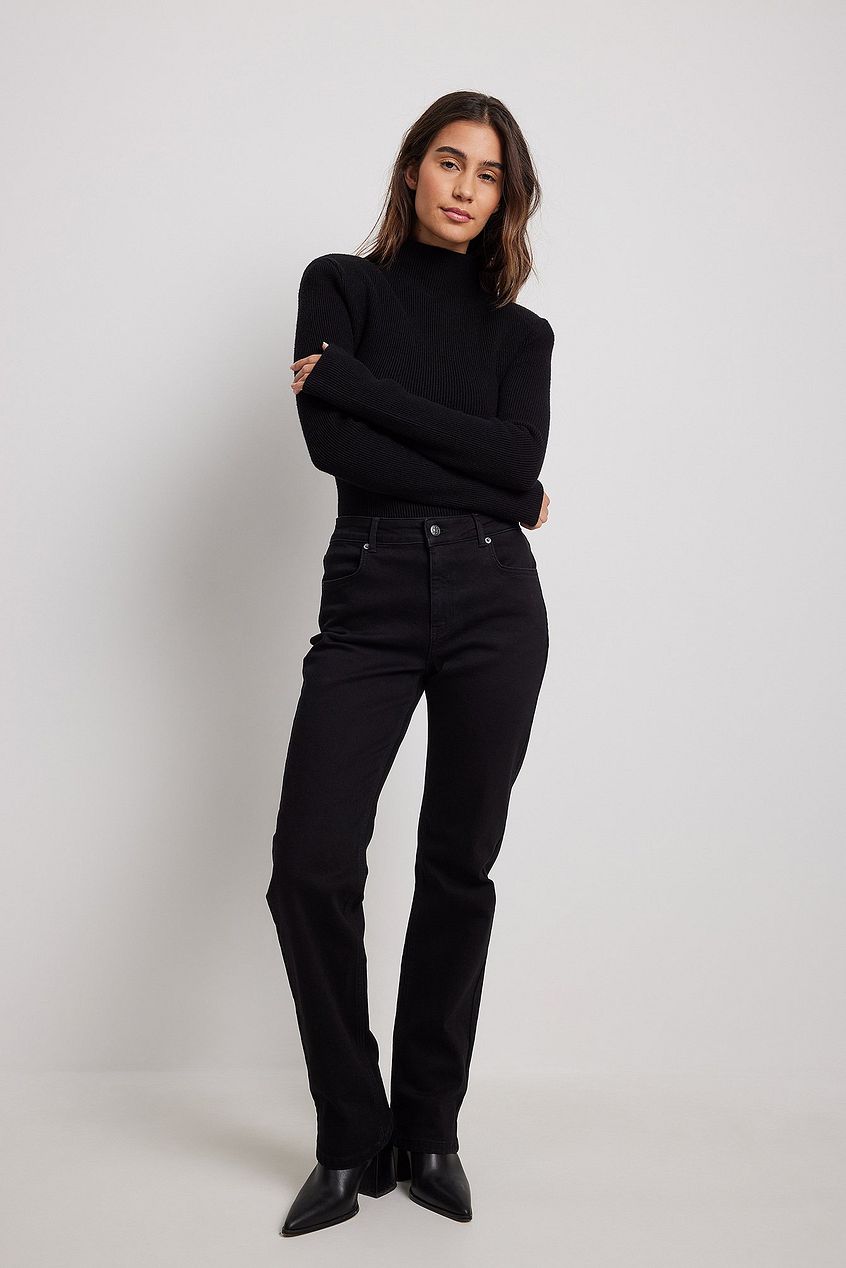 Mid Waist Straight Denim For Womens - HB INDUSTRIES - Jeans - 