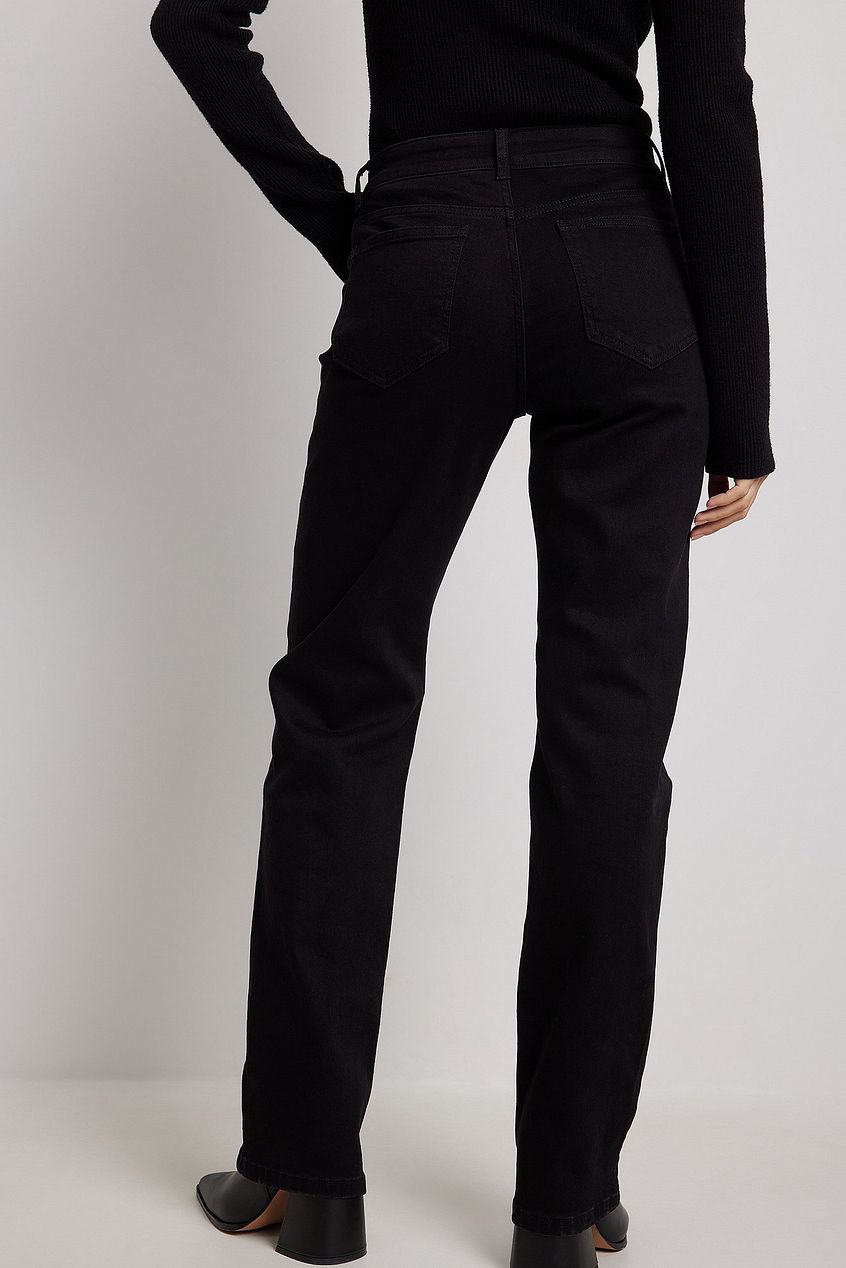 Mid Waist Straight Denim For Womens - HB INDUSTRIES - Jeans - 