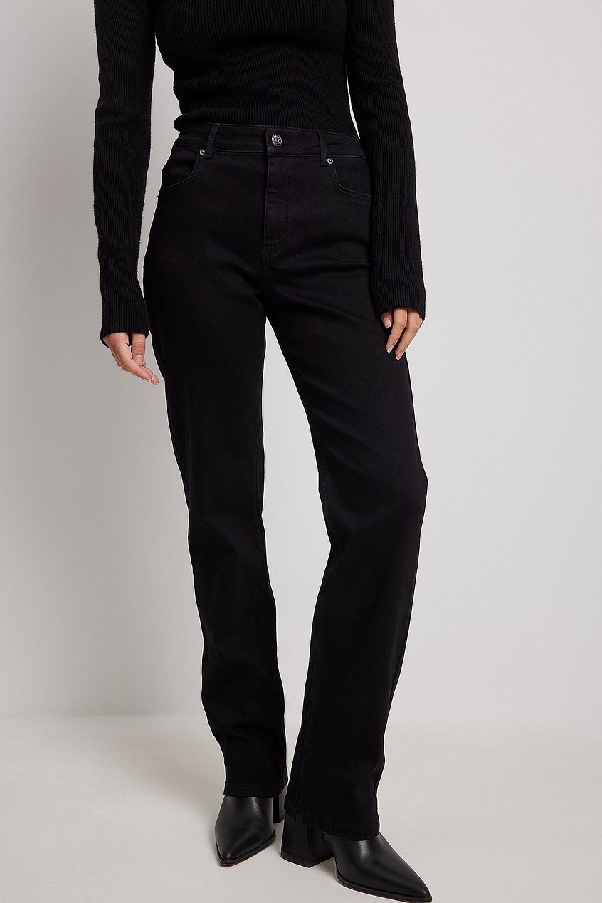 Mid Waist Straight Denim For Womens - HB INDUSTRIES - Jeans - 