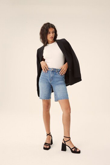 MODA Longline Denim Shorts - HB INDUSTRIES - Shorts & Skirts - 