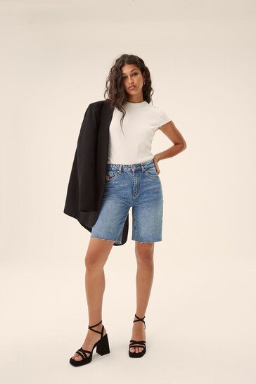 MODA Longline Denim Shorts - HB INDUSTRIES - Shorts & Skirts - 