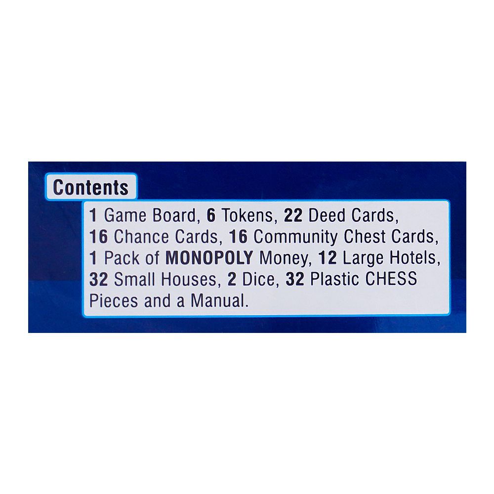 Monopoly & Chess 2 - In - 1 Board Game, For 7+ Years - HB INDUSTRIES - Board Games - 