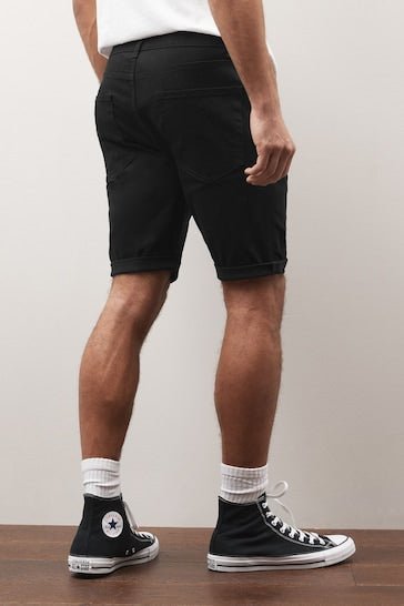 Motionflex 5 Pocket Chino Shorts For Mens Black - HB INDUSTRIES - Shorts - 