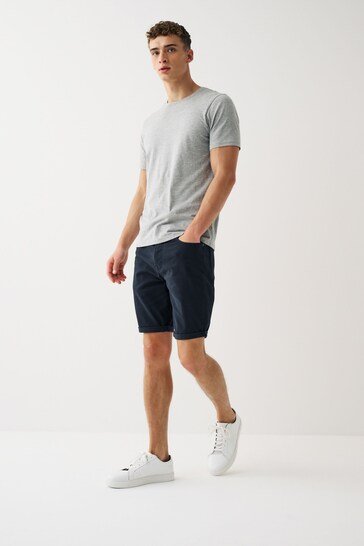Motionflex 5 Pocket Chino Shorts For Mens Navy - HB INDUSTRIES - Shorts - 