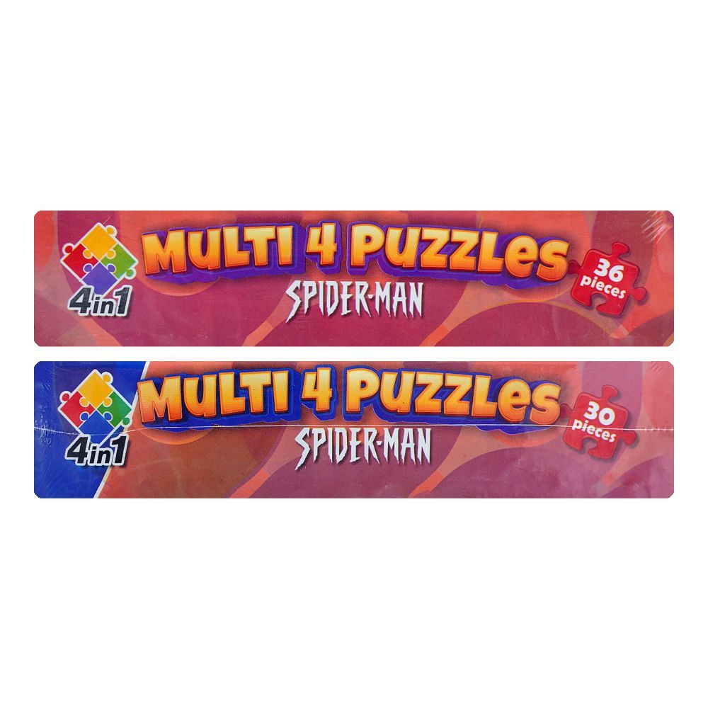 Multi 4 Puzzles 4 - In - 1 Spider - Man - HB INDUSTRIES - Board Games - 