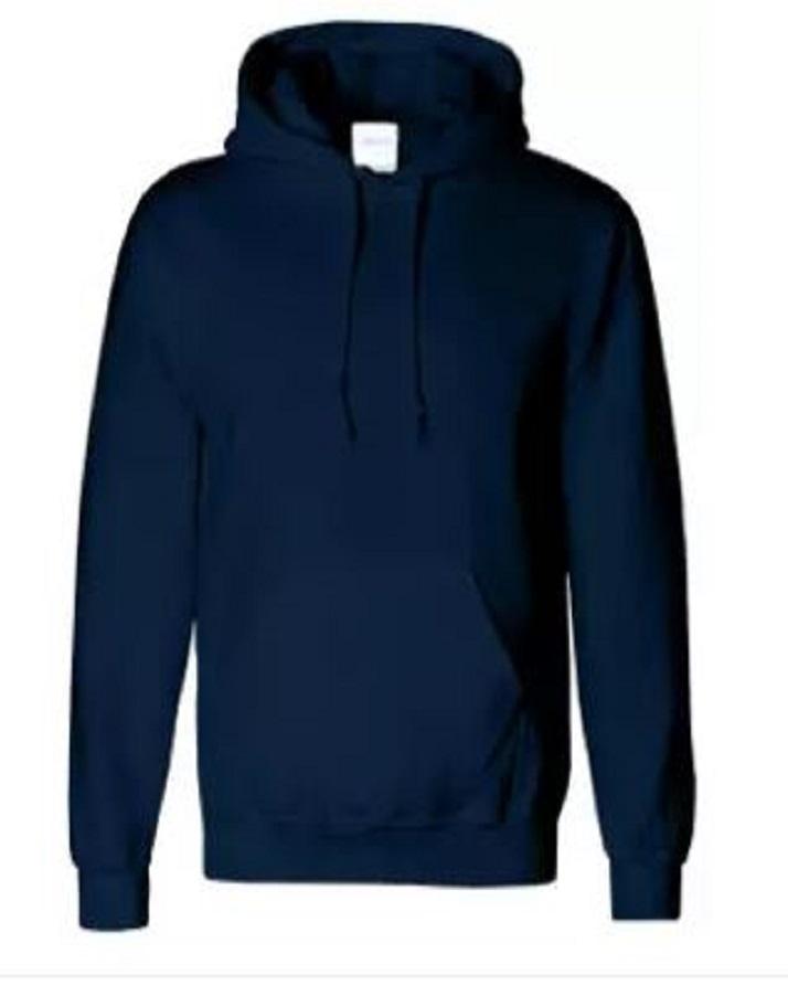 Navy Blue Cotton Plain Hoodie Sweatshirt For Mens - HB INDUSTRIES - Hoodie & Sweatshirt - 