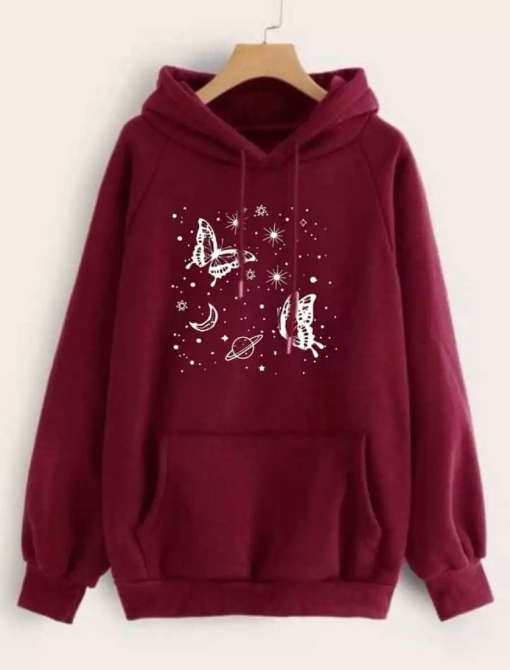 New Hoodie Design Printed Fleece Winter Hoodie for Woman and Girls Pullover Comfortable Wear all Colors