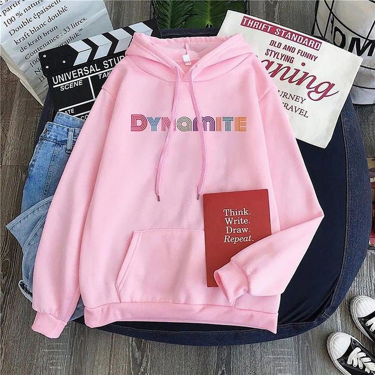 New Latest Design Fleece Full Sleeves Pull Over Hoodie For Women - HB INDUSTRIES - Hoodies & Sweatshirts - 