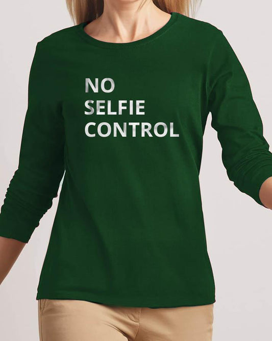 No Selfie Control New Fashion Green High Graphic Excellent Quality T - shirt - HB INDUSTRIES - Tops & T - Shirts - 