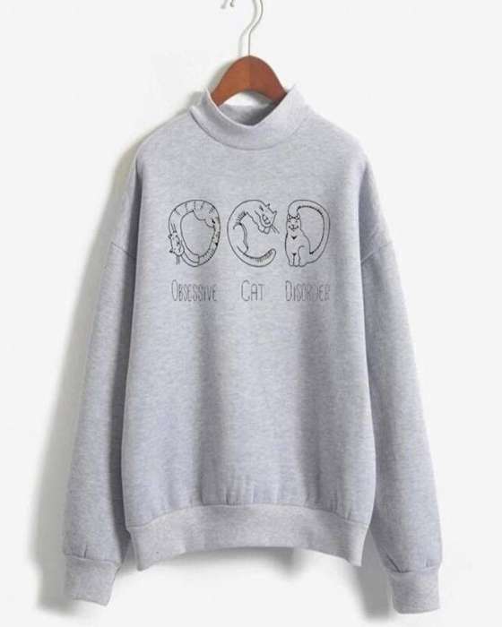 OCD Printed Sweat Shirt For womens - HB INDUSTRIES - Hoodies & Sweatshirts - 