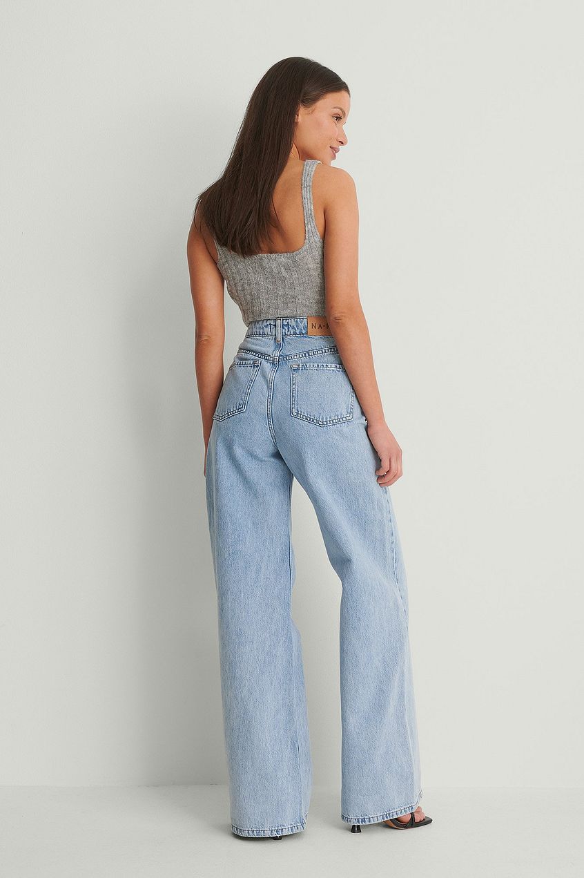 Organic Soft Rigid Wide Jeans For Womens - HB INDUSTRIES - Jeans - 