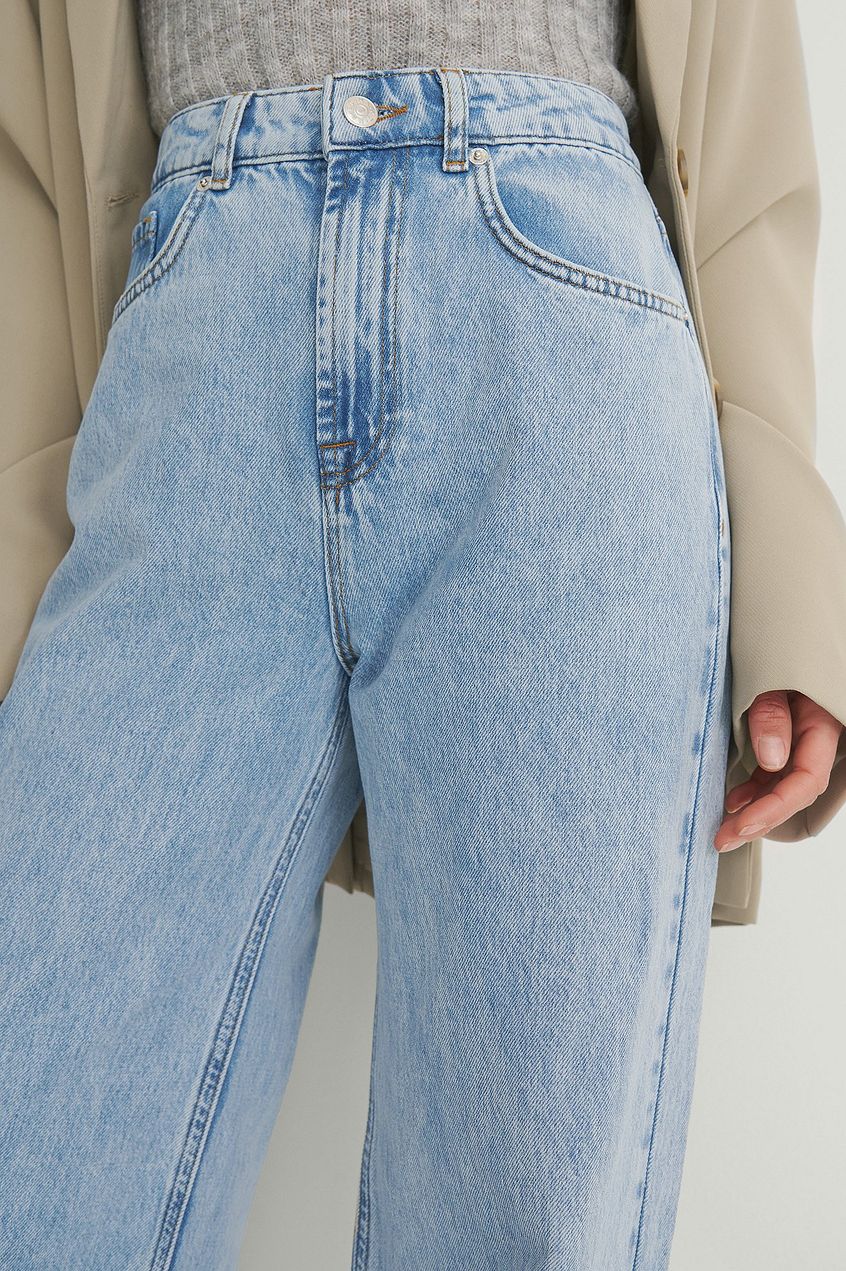 Organic Soft Rigid Wide Jeans For Womens - HB INDUSTRIES - Jeans - 