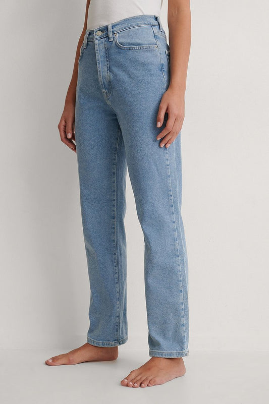 Organic Straight High Waist Jeans For Womens - HB INDUSTRIES - Jeans - 