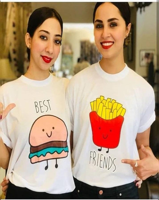 Pack Of 2 - Best Friends Cotton Printed T - Shirts For - HB INDUSTRIES - Tops & T - Shirts - 
