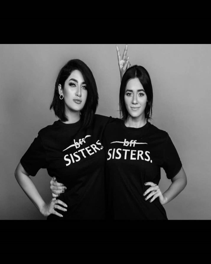 Pack Of 2 - Black Bff Sisters Printed T - Shirts For Women - HB INDUSTRIES - Tops & T - Shirts - 