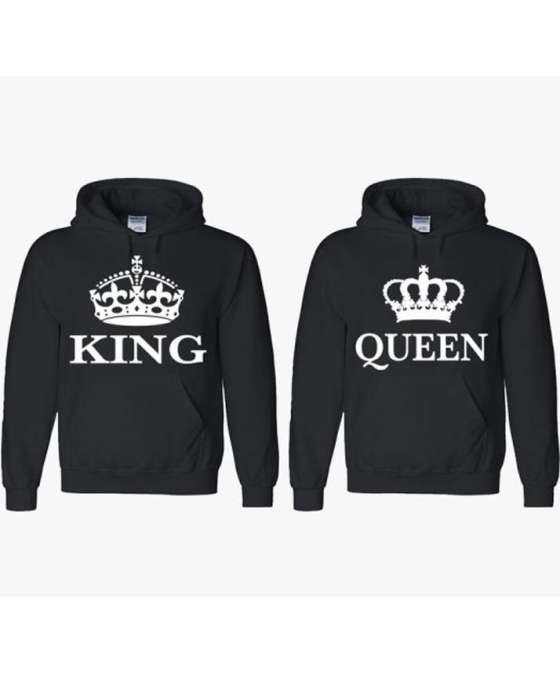 Pack of 2 Black king and queen Hoodie for womens both - HB INDUSTRIES - Hoodies & Sweatshirts - 